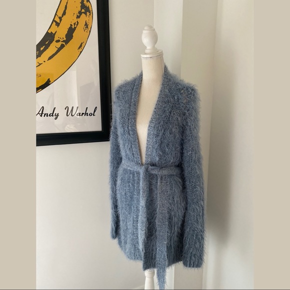 Anthropologie Powder Blue Long Cardi - Picture 2 of 7